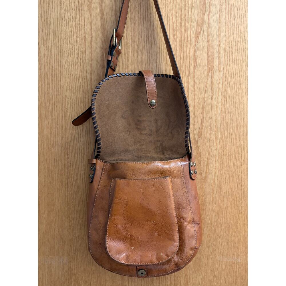 PATRICIA NASH Saddlebag Leather Tooled Studded Shoulder Bag Boho Western - Picture 3 of 16